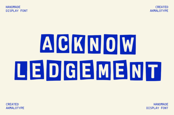 Acknow Ledgement: A Bold Display Font Review