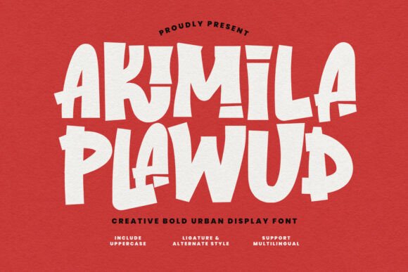 Akimila Plawud Typeface for Bold Branding