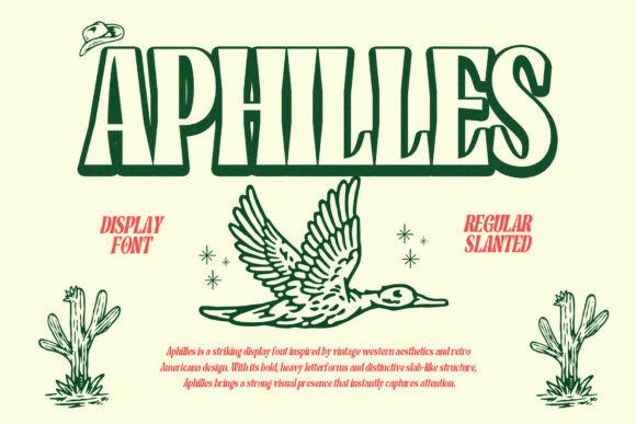 Aphilles: A Bold Display Font for Editorial Impact