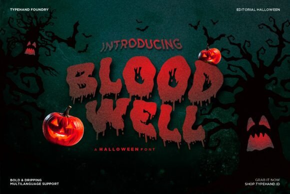 Blood Well: A Bold Halloween Display Font for Makers