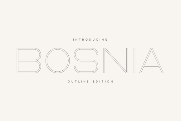Bosnia Outline Font for Modern Brand Campaigns
