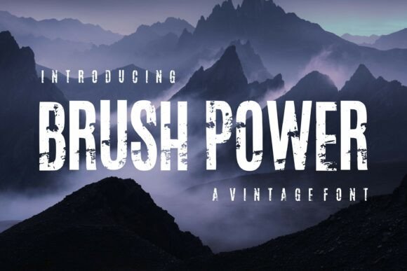 Brush Power: A Bold Vintage Display Font for Rugged Brands