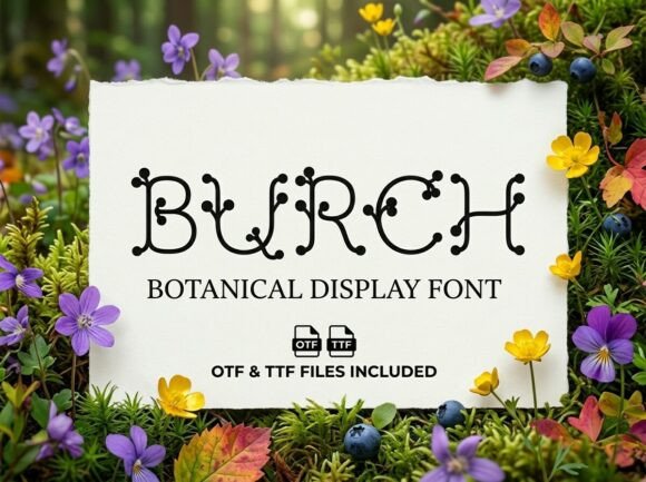 Burch: A Whimsical Display Typeface for Natural Editorial Design