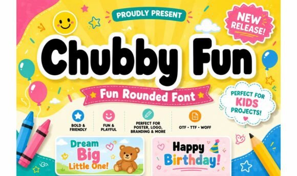 Chubby Fun Typeface for Playful Branding