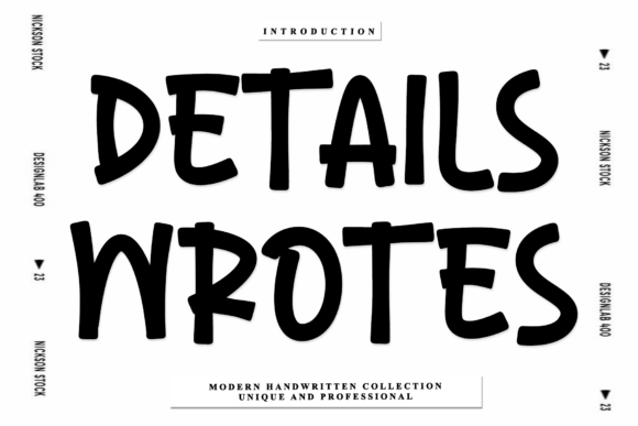 Details Wrotes Font for Modern Web Design