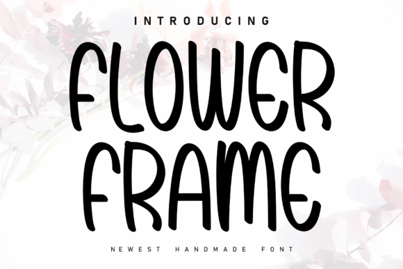 Flower Frame Font for Campaign Design