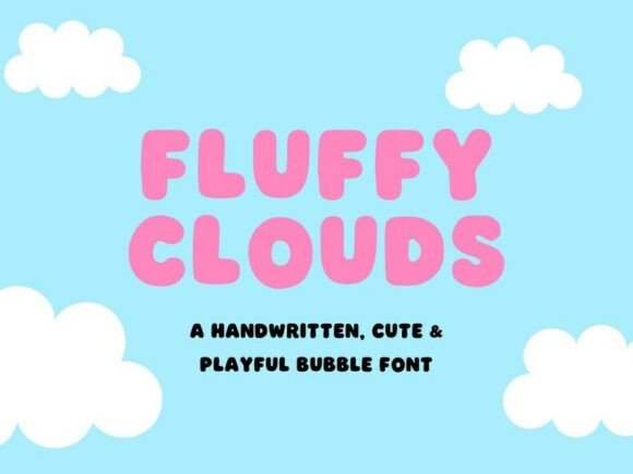 Fluffy Clouds Typeface for Playful Branding