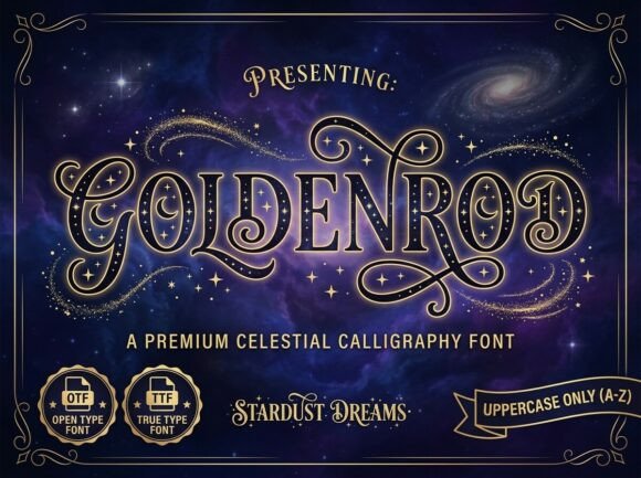 Goldenrod Typeface for Mystical Branding