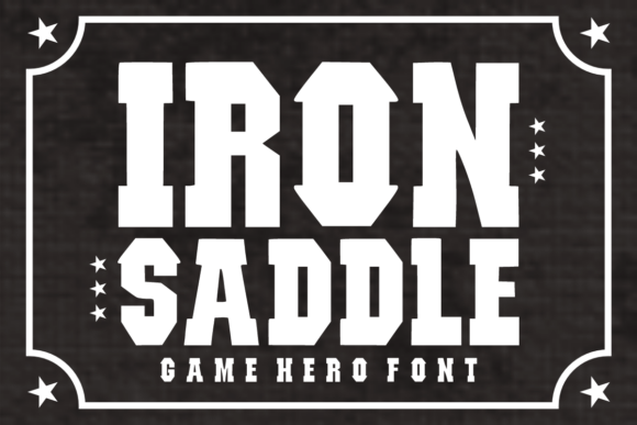 Iron Saddle Typeface for Bold Craft Designs