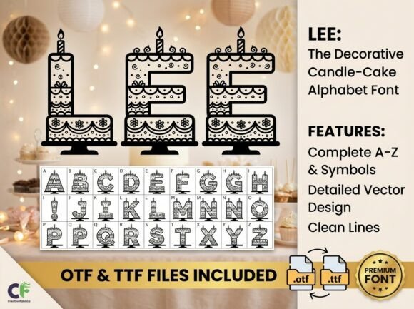 Lee Font Review: Whimsical Cake Letters for Creative Designs