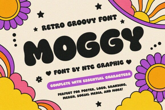 Moggy: A Groovy Display Font for Editorial Design