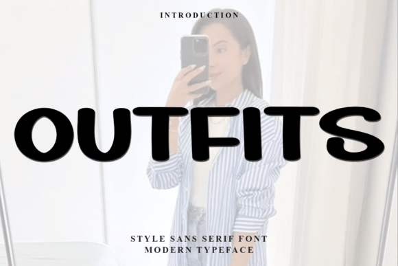 Outfits Typeface for Festive Holiday Crafts