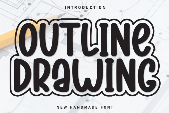 Outline Drawing Font for Small Business Branding