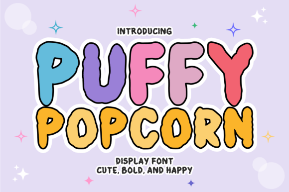 Puffy Popcorn Font for Crafters and Sellers