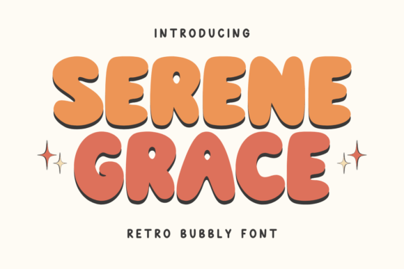 Serene Grace: A Vintage Bubble Typeface for Branding