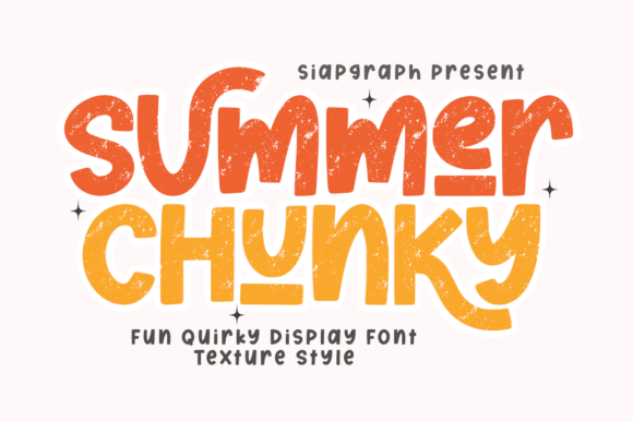 Summer Chunky Texture: The Ultimate Retro Display Font for Crafters