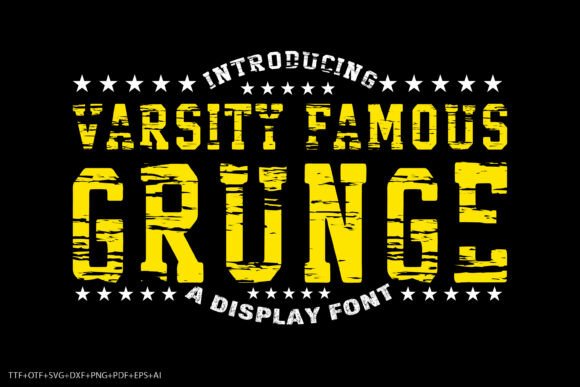 Varsity Famous Grunge Typeface Review